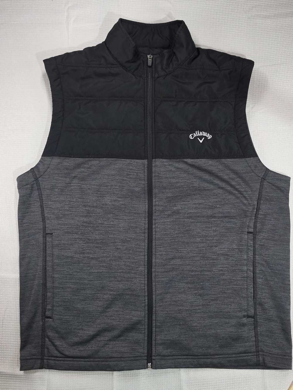 Callaway Men's Puffer Vest Black & Gray Size Large Like New